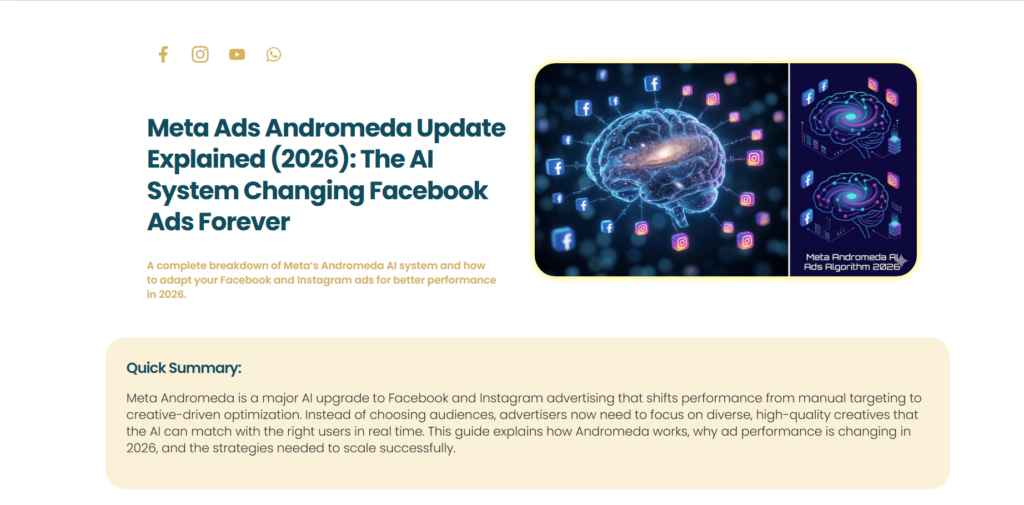 SEO Blog on Meta Andromeda